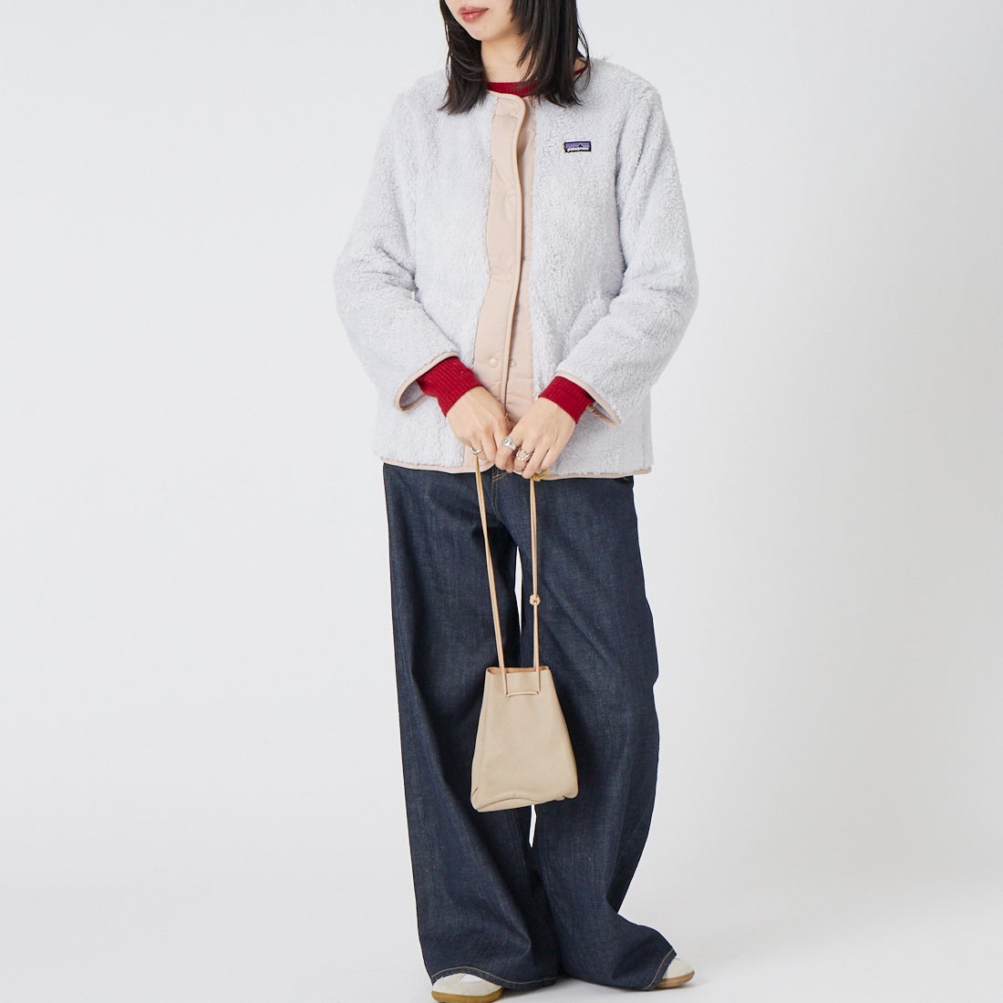 patagonia [パタゴニア] キッズ ロス ガトス カーディガン [65440] CRGY &&モデル身長：162cm 着用サイズ：KID-XL&&