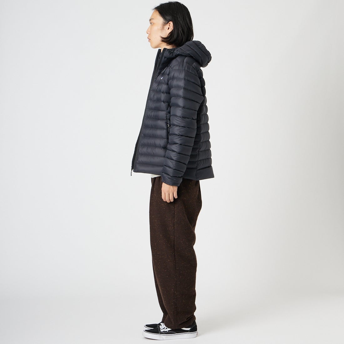 patagonia [パタゴニア] メンズ ダウン セーター フーディ [84702] BLK &&モデル身長：175cm 着用サイズ：S&&