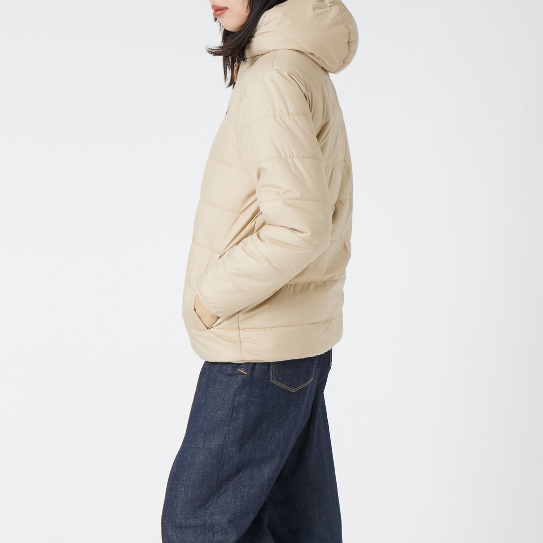 patagonia [パタゴニア] キッズ リバーシブル レディ フレディ フーディ [68095] ORTN &&モデル身長：162cm 着用サイズ：KID-XL&&