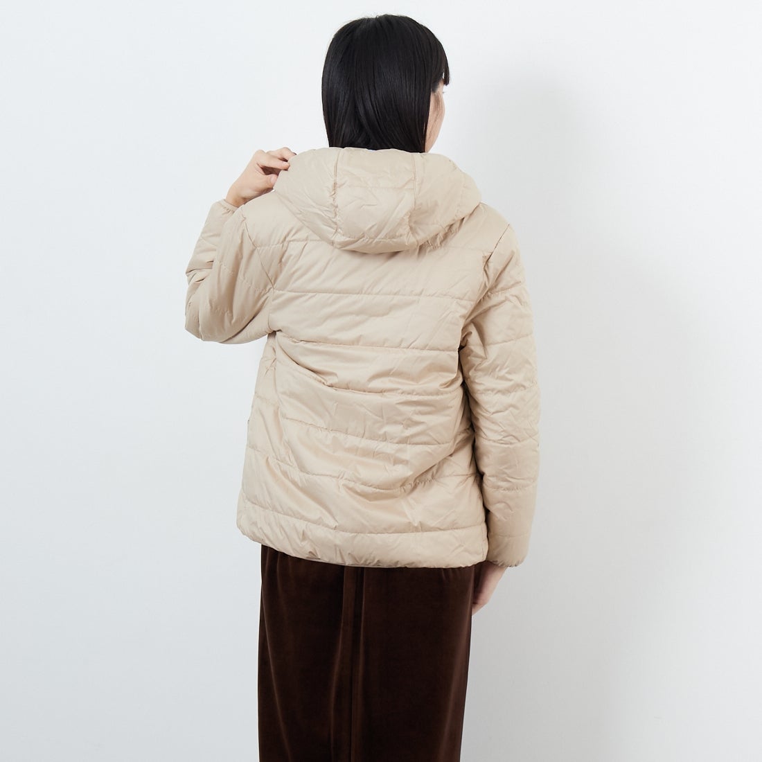 patagonia [パタゴニア] リバーシブル レディ フレディ フーディ [68095] ORTN &&モデル身長：162cm 着用サイズ：KID-XL&&