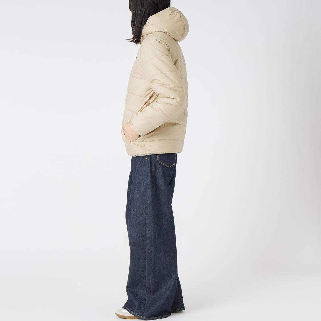 patagonia [パタゴニア] キッズ リバーシブル レディ フレディ フーディ [68095] ORTN &&モデル身長：162cm 着用サイズ：KID-XL&&