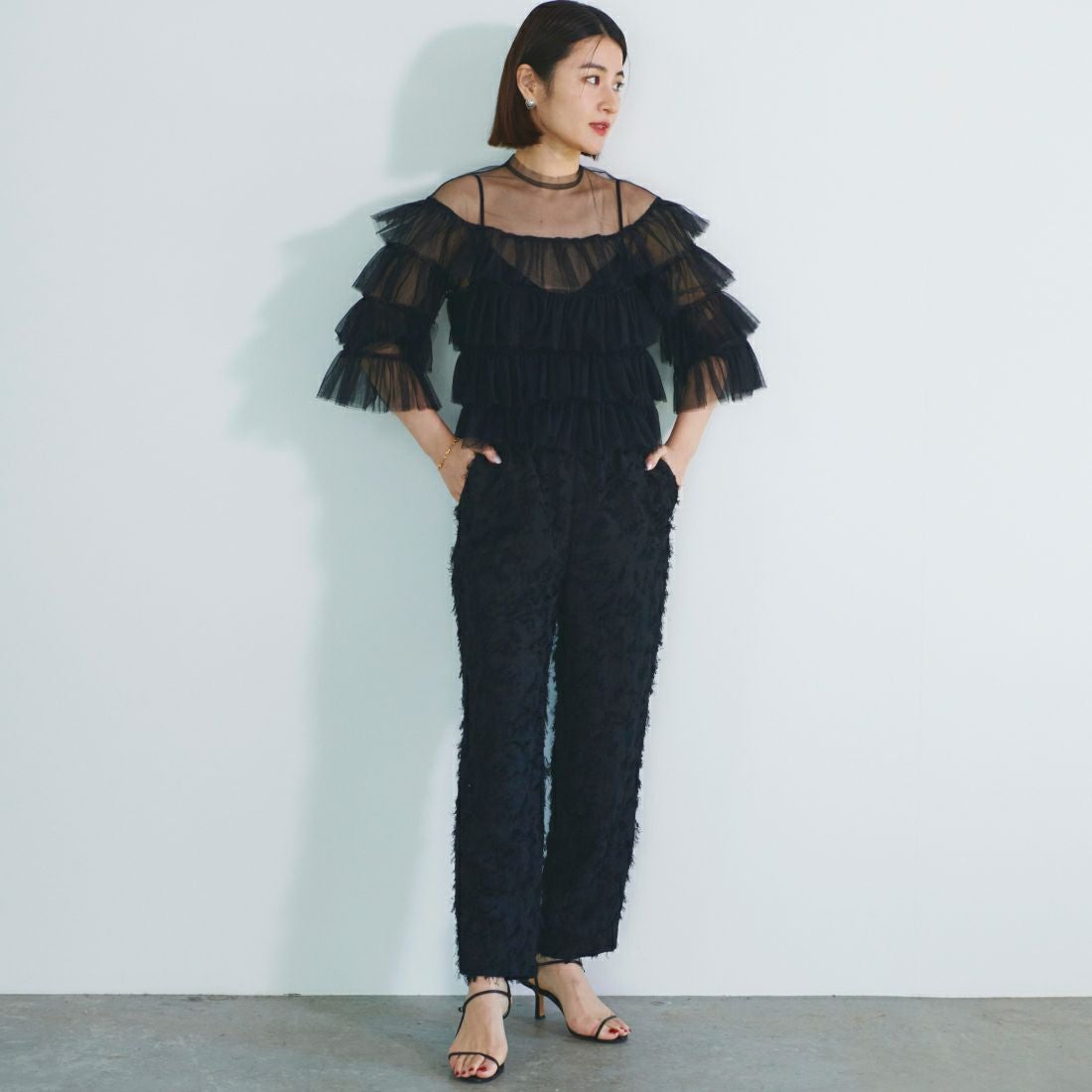 USINE [ユジーヌ] テーパードパンツ [2330401] BLACK