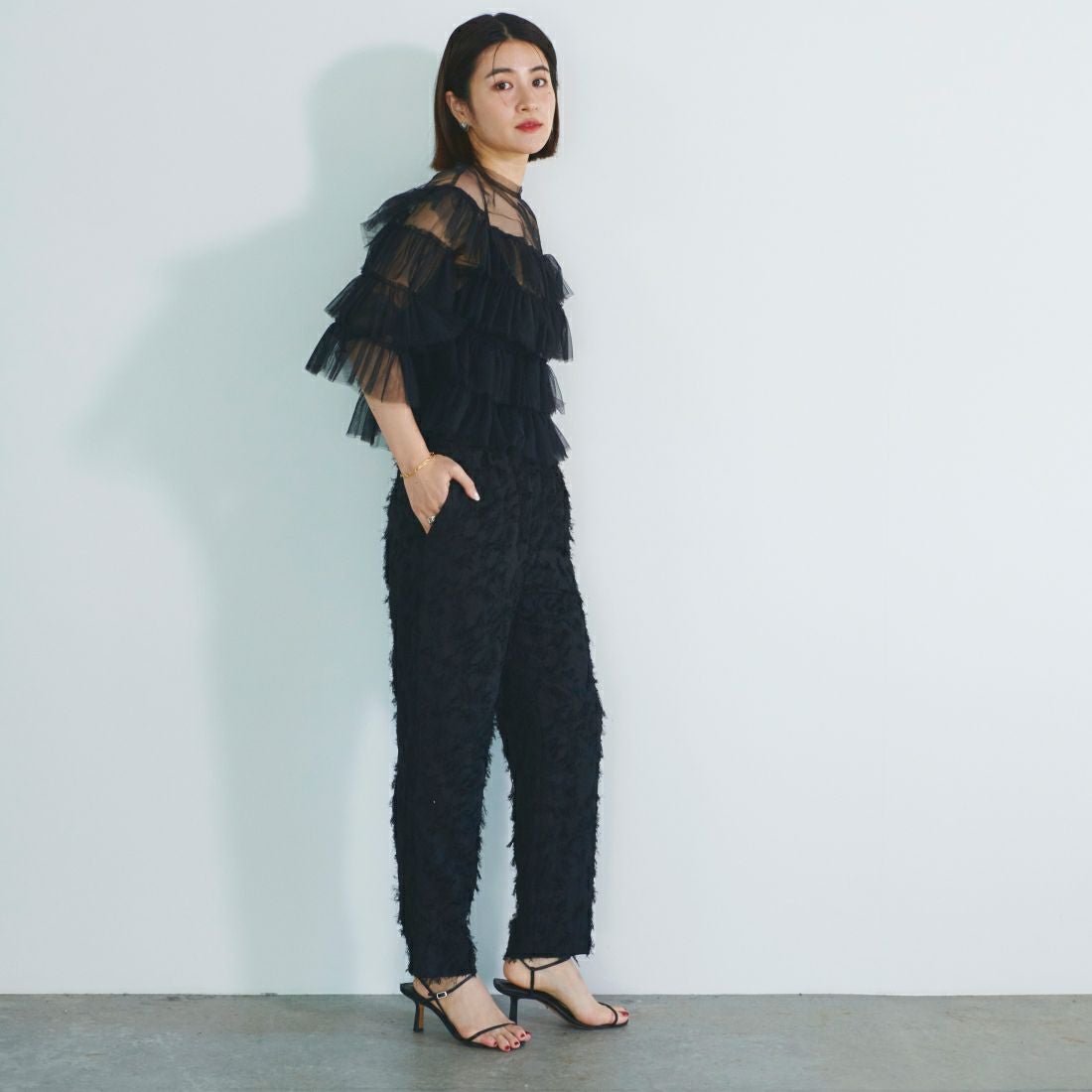 USINE [ユジーヌ] テーパードパンツ [2330401] BLACK