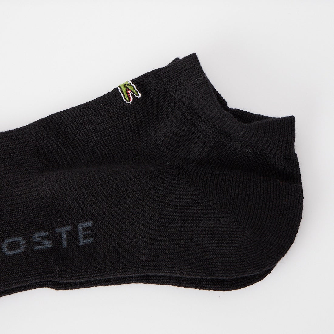 LACOSTE [ラコステ] 足底パイルロゴ スニーカー丈ソックス [RAM919] 026 NOIR