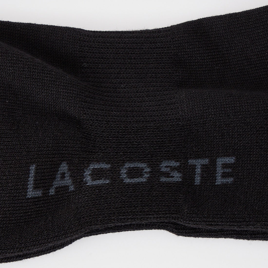 LACOSTE [ラコステ] 足底パイルロゴ スニーカー丈ソックス [RAM919] 026 NOIR