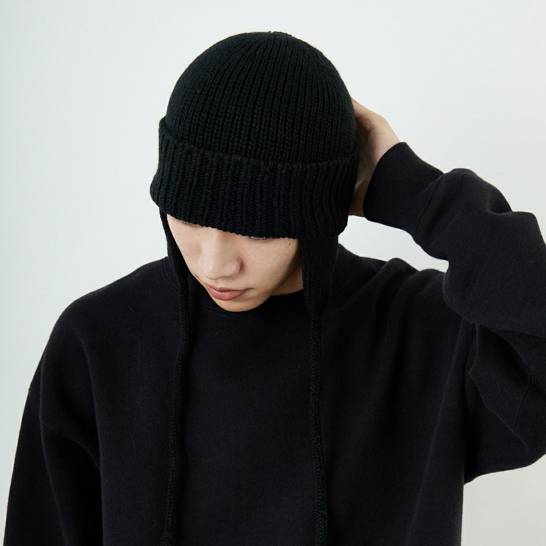 RACAL [ラカル] 耳当て付きニットキャップ [RL-21-1179] BLACK