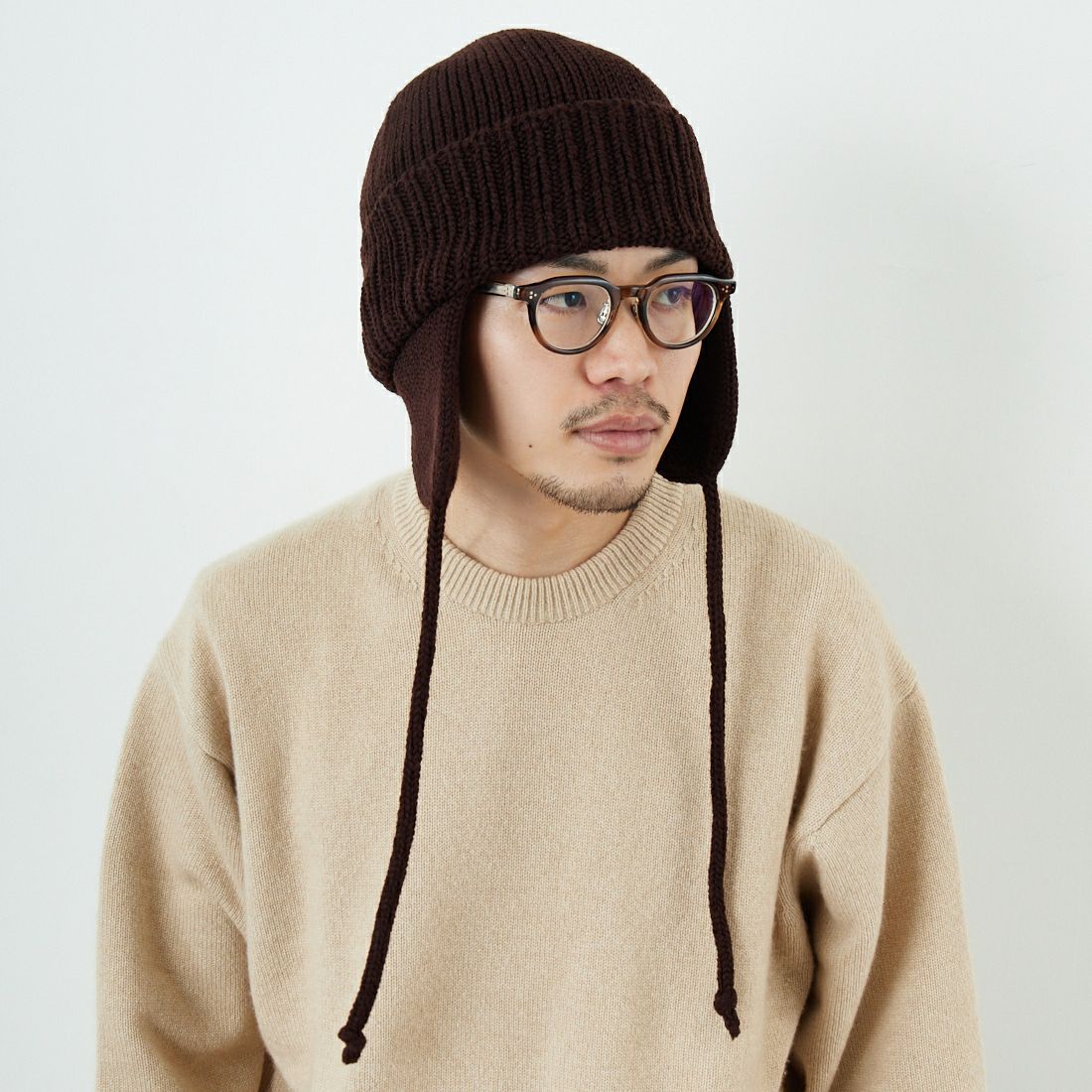 RACAL [ラカル] 耳当て付きニットキャップ [RL-21-1179] BROWN