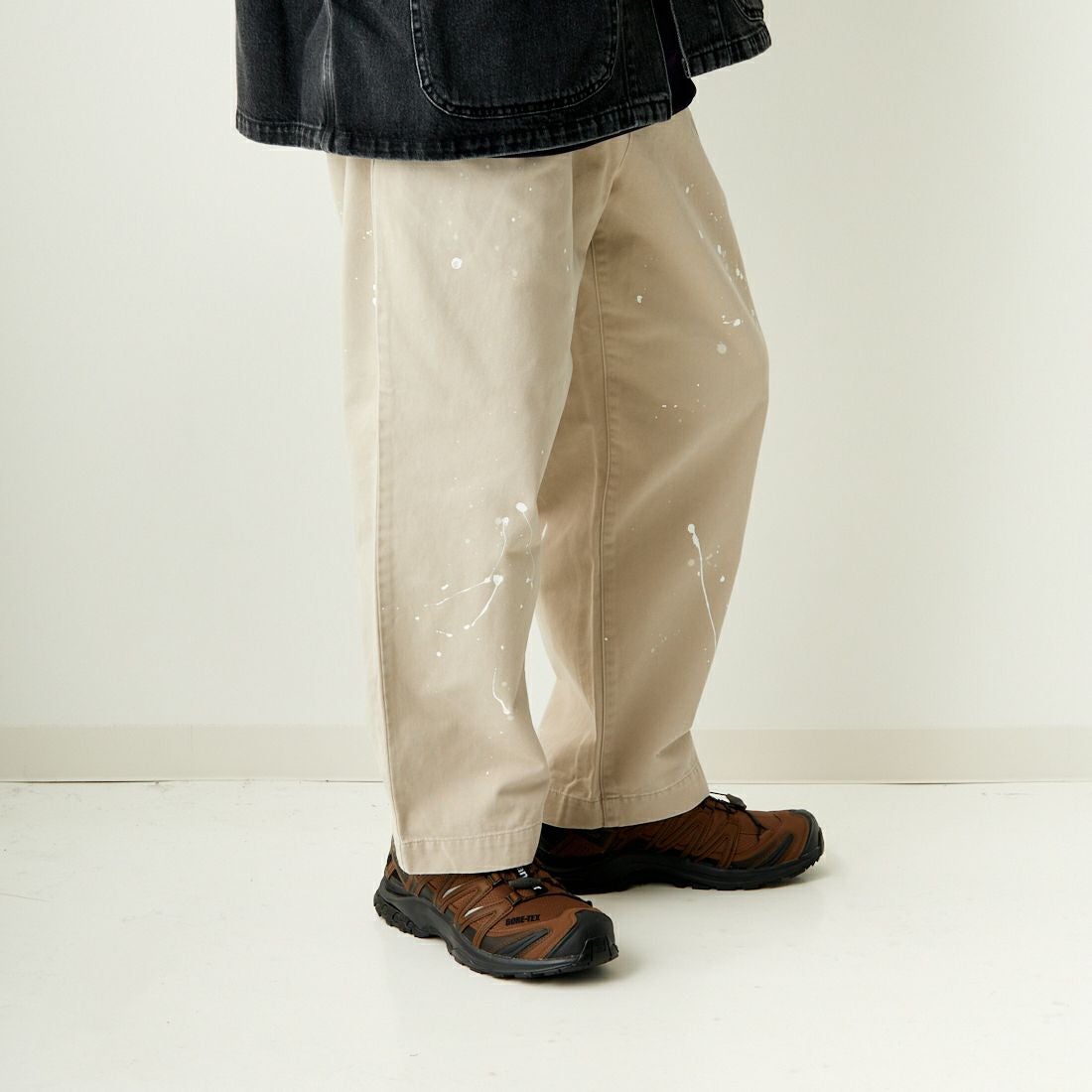 VALTA [ヴァルタ] 別注 タックワイドパンツ [VA23SS3035P-JF] 510 BEIGE &&モデル身長：173cm 着用サイズ：S&&