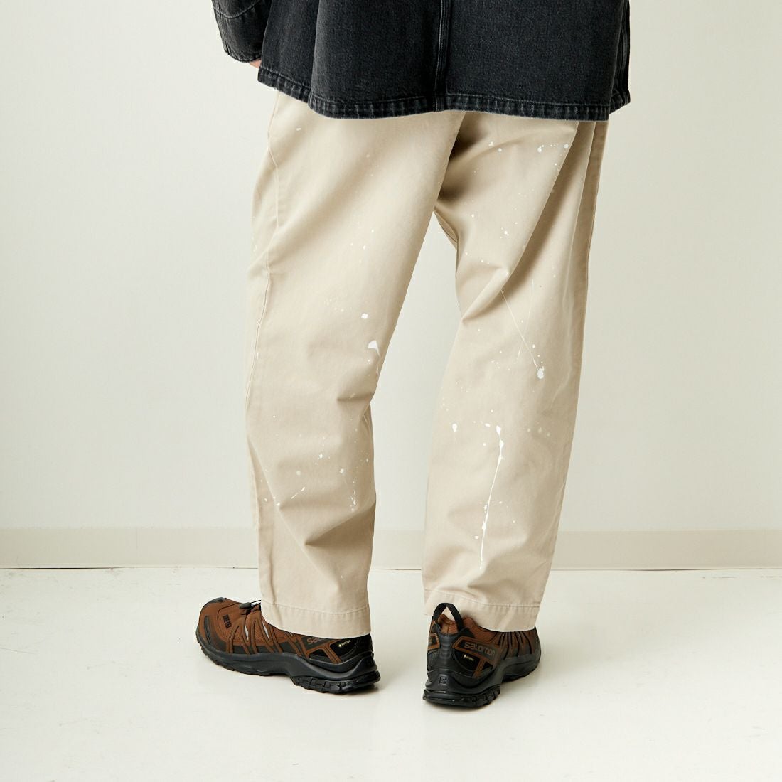 VALTA [ヴァルタ] 別注 タックワイドパンツ [VA23SS3035P-JF] 510 BEIGE &&モデル身長：173cm 着用サイズ：S&&