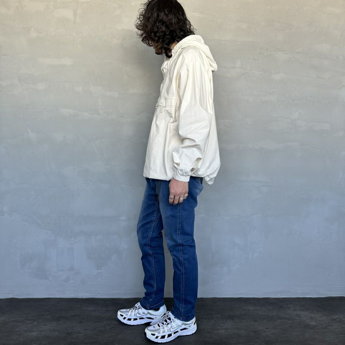 GRAMiCCi [グラミチ] ストレッチデニムNNパンツ タイトクロップド [G113-OGSD] DARK USED &&モデル身長：173cm 着用サイズ：L&&