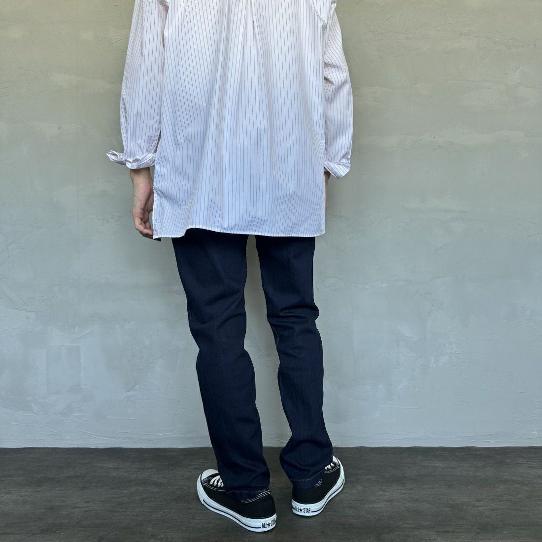 GRAMiCCi [グラミチ] ストレッチデニムNNパンツ タイトクロップド [G113-OGSD] ONE WASH &&モデル身長：168cm 着用サイズ：M&&