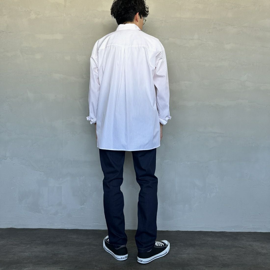 GRAMiCCi [グラミチ] ストレッチデニムNNパンツ タイトクロップド [G113-OGSD] ONE WASH &&モデル身長：168cm 着用サイズ：M&&