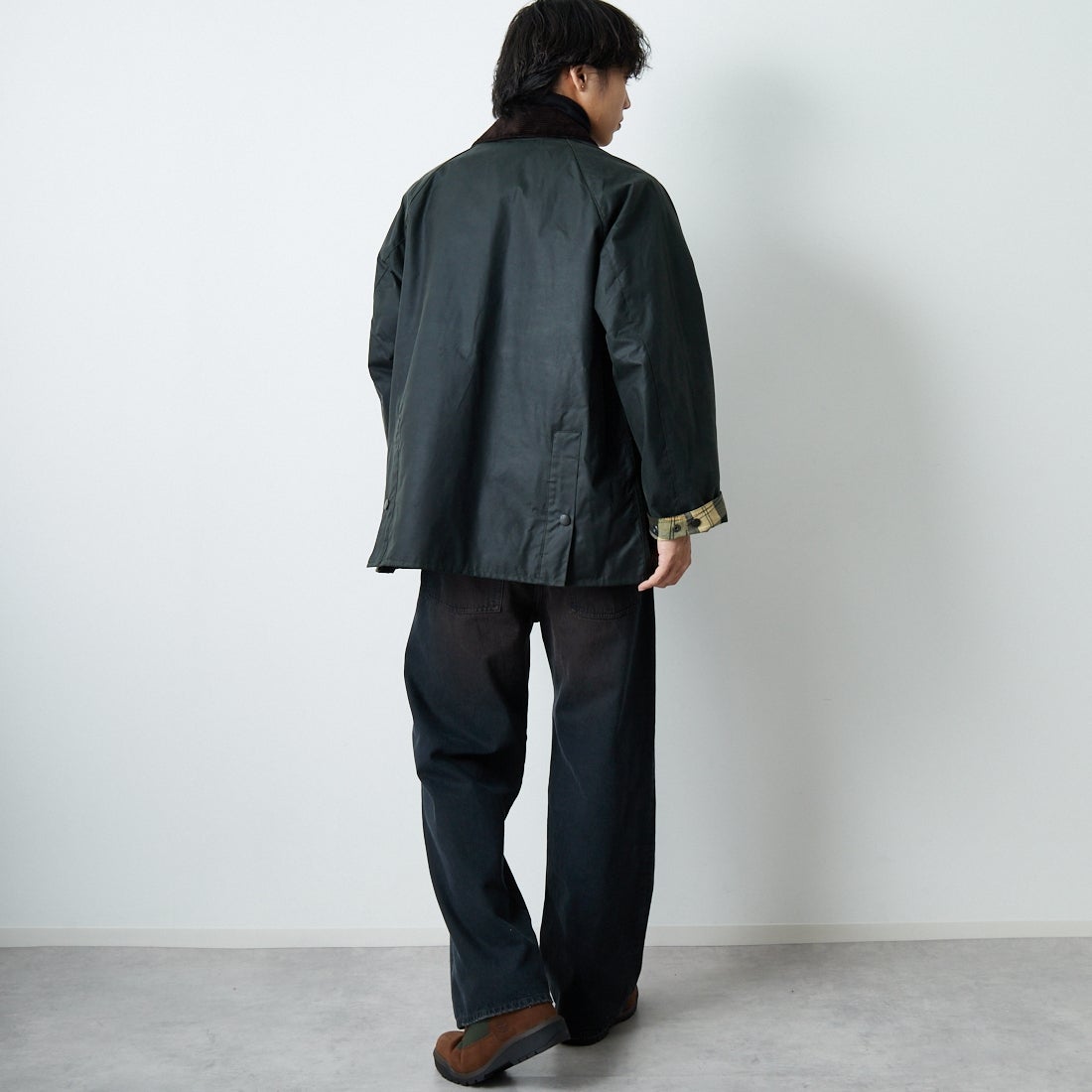 Barbour [バブアー] BEDALE/ビデイル ワックス コットン ブルゾン(オーバーサイズ フィット) [MWX1679] SG91 &&モデル身長：179cm 着用サイズ：38&&