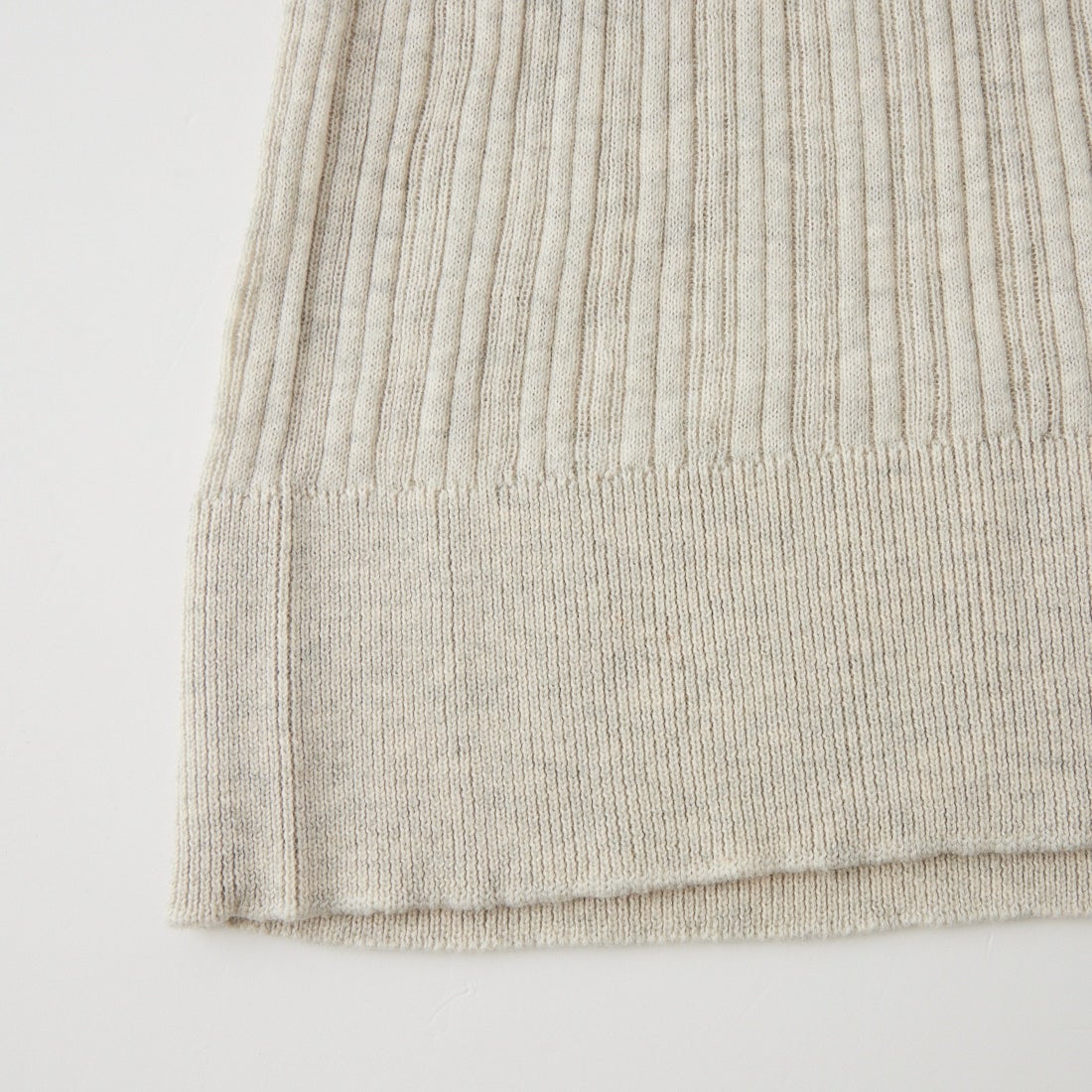 tumugu: [ツムグ] ランダムリブUネックニット [TK9407A] 03 OATMEAL