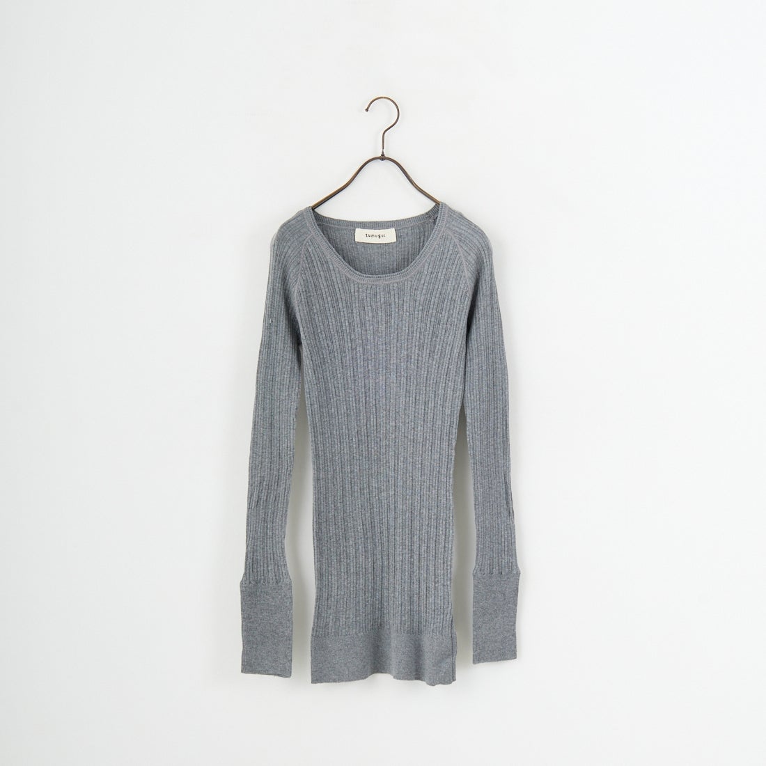 tumugu: [ツムグ] Uネック ランダムリブニット [TK9407A] 86 STEAL G