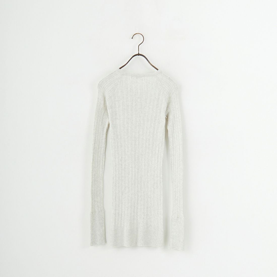 tumugu: [ツムグ] Uネック ランダムリブニット [TK9407A] 03 OATMEAL