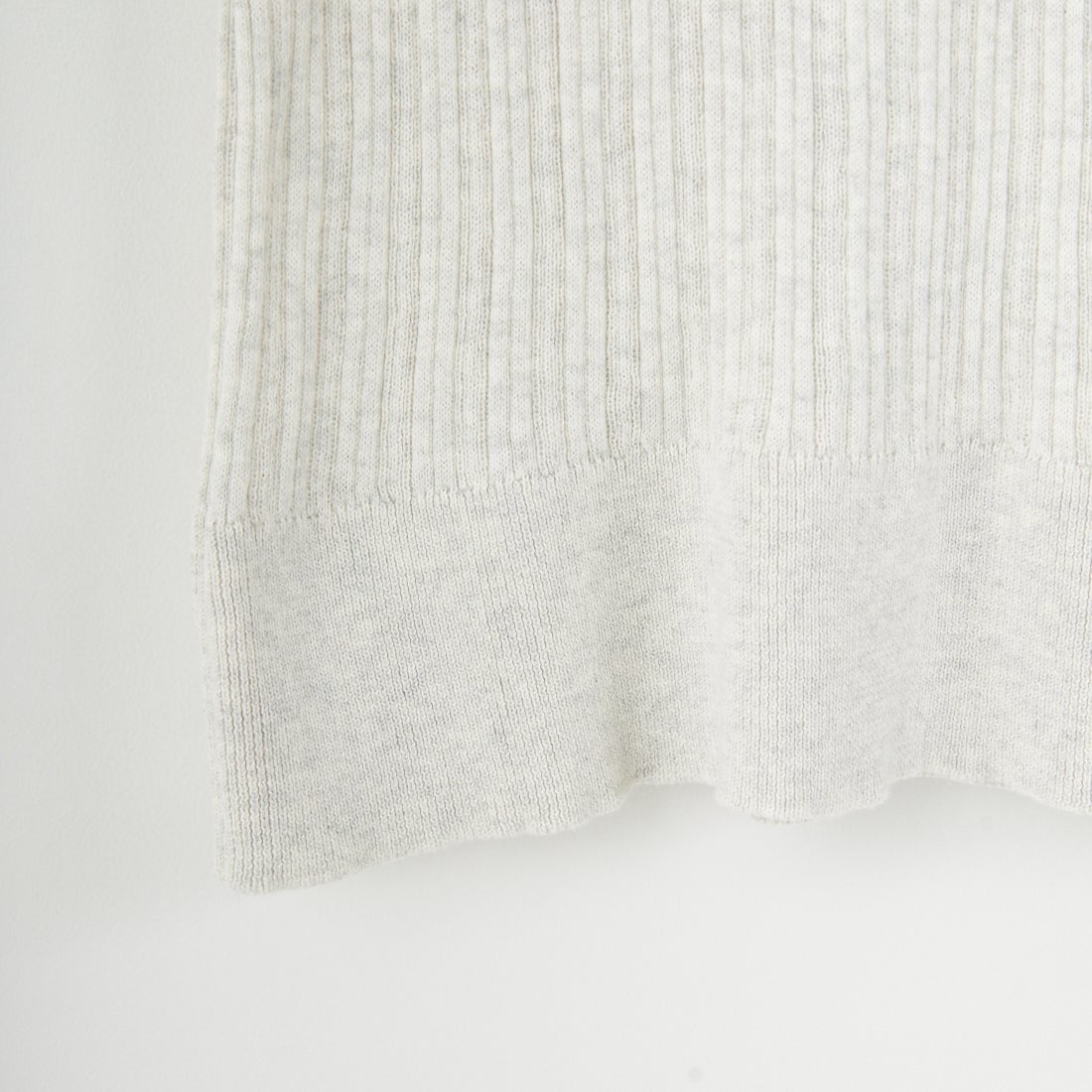 tumugu: [ツムグ] Uネック ランダムリブニット [TK9407A] 03 OATMEAL