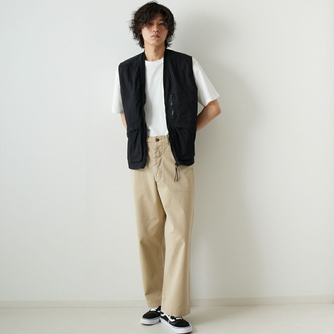 orSlow [オアスロウ] ヴィンテージアーミートラウザーチノパン [03-V5361] 40S KHAKI &&モデル身長：182cm 着用サイズ：1&&