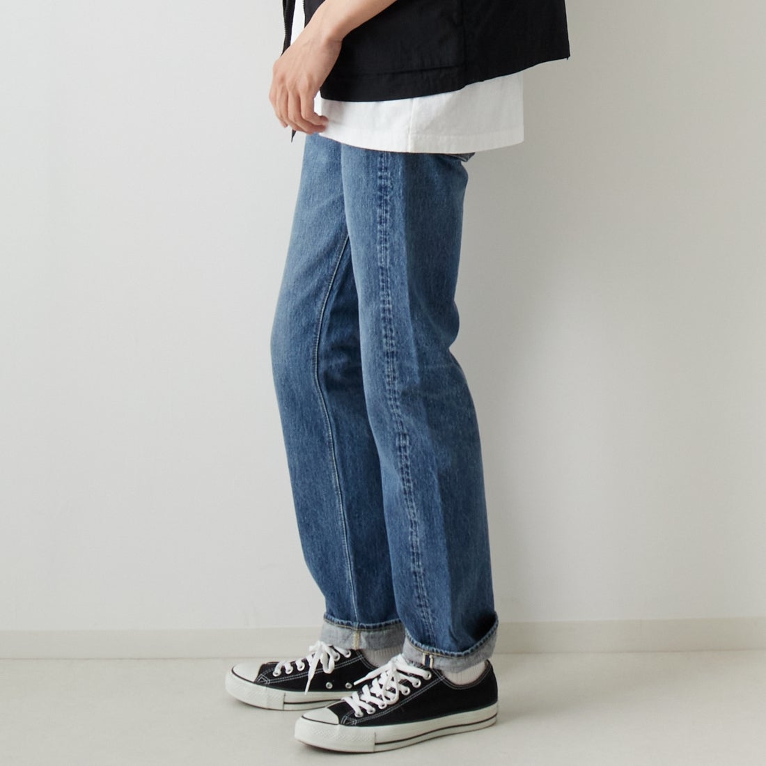 orSlow [オアスロウ] 107アイビーフィットデニム [01-0107] 84 2 YEAR &&モデル身長：182cm 着用サイズ：1&&