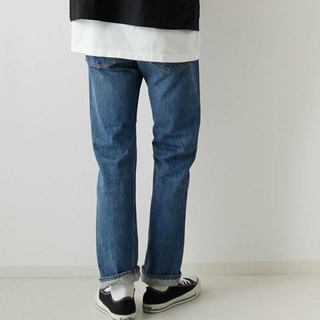 orSlow [オアスロウ] 107アイビーフィットデニム [01-0107] 84 2 YEAR &&モデル身長：182cm 着用サイズ：1&&