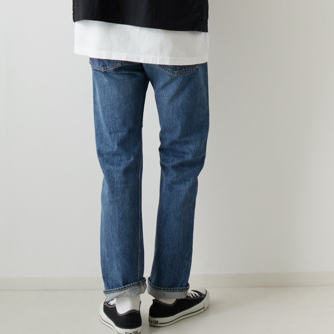 orSlow [オアスロウ] 107アイビーフィットデニム [01-0107] 84 2 YEAR &&モデル身長：182cm 着用サイズ：1&&