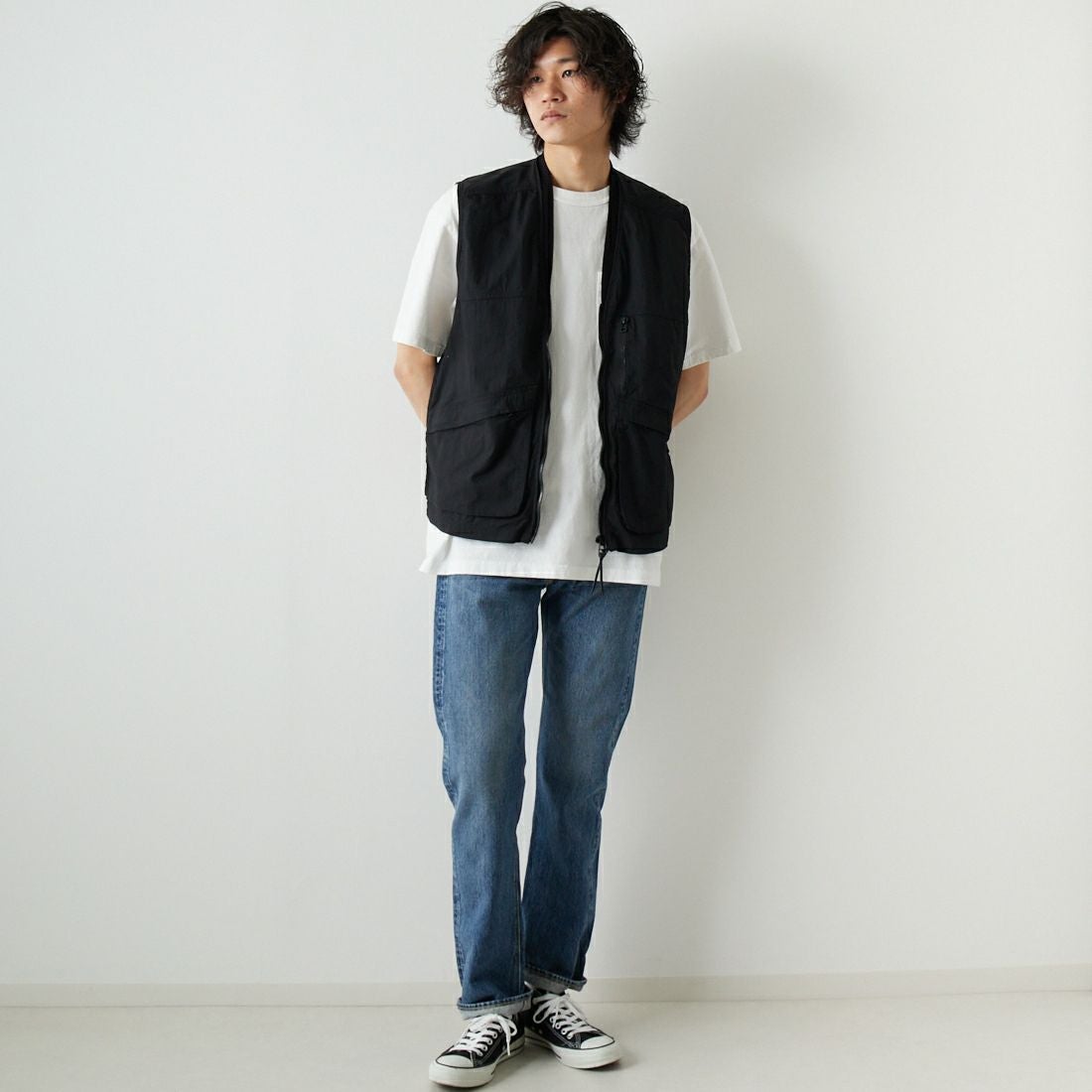 orSlow [オアスロウ] 107アイビーフィットデニム [01-0107] 84 2 YEAR &&モデル身長：182cm 着用サイズ：1&&