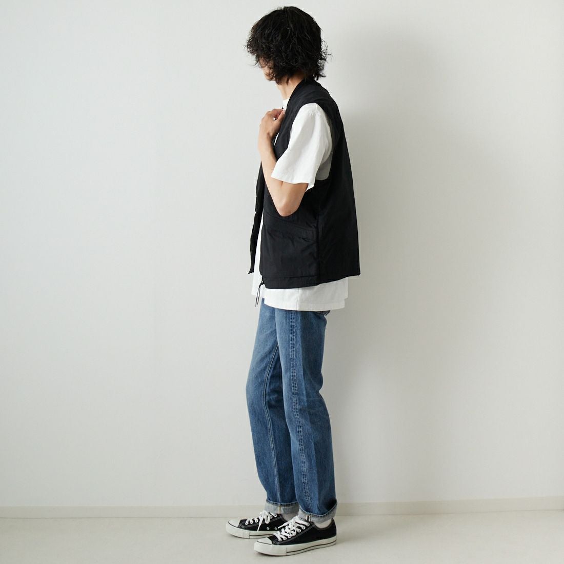 orSlow [オアスロウ] 107アイビーフィットデニム [01-0107] 84 2 YEAR &&モデル身長：182cm 着用サイズ：1&&