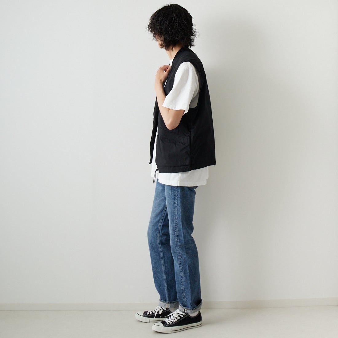 orSlow [オアスロウ] 107アイビーフィットデニム [01-0107] 84 2 YEAR &&モデル身長：182cm 着用サイズ：1&&