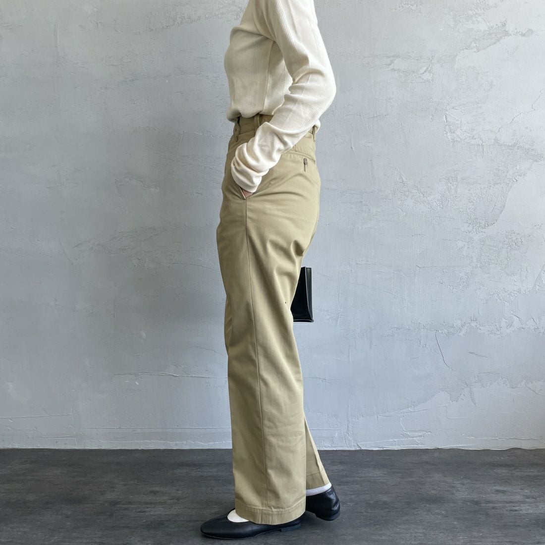 THE SHINZONE [ザ シンゾーン] ウォッシュド ハイウエストチノパン