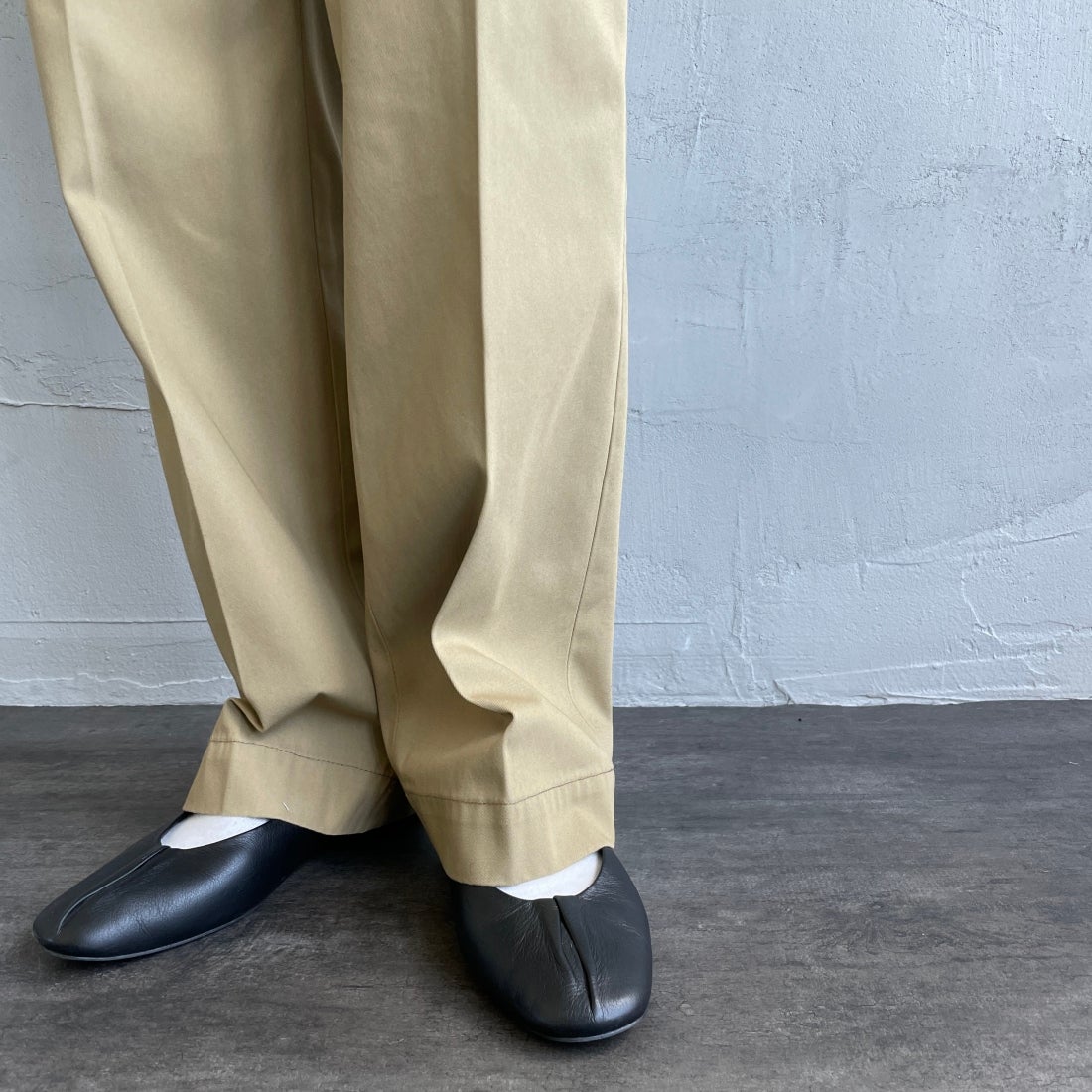 THE SHINZONE [ザ シンゾーン] ウォッシュド ハイウエストチノパン [23MMSPA07] 41 BEIGE