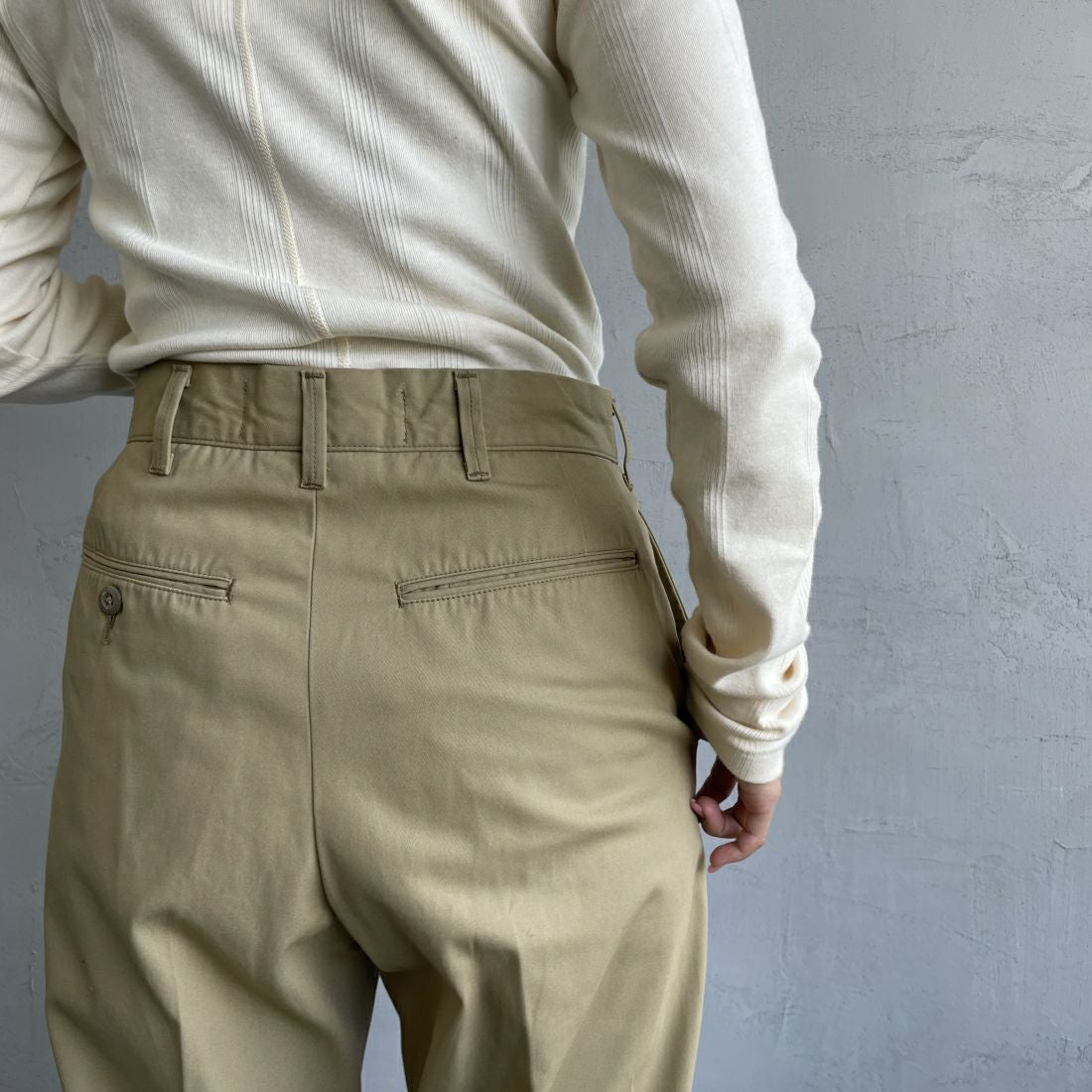 THE SHINZONE [ザ シンゾーン] ウォッシュド ハイウエストチノパン