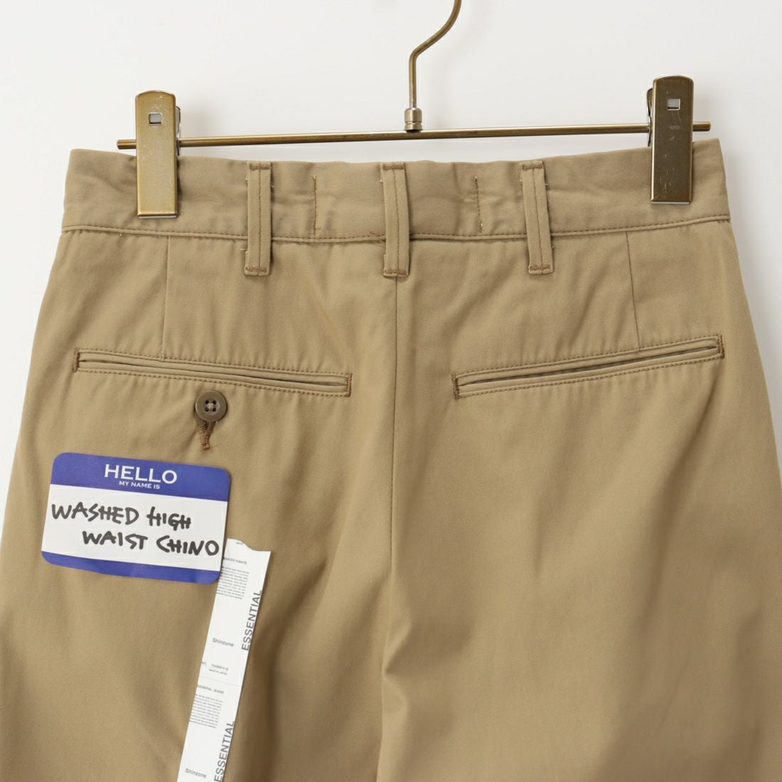 THE SHINZONE [ザ シンゾーン] ウォッシュド ハイウエストチノパン [23MMSPA07] 41 BEIGE