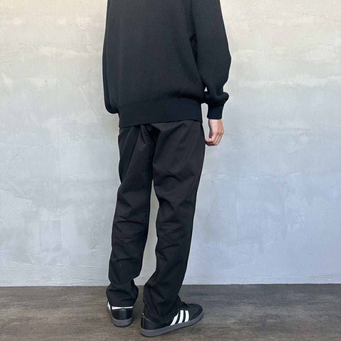 GRAMiCCi [グラミチ] ルーズテーパードリッジパンツ [G114-OGT] BLACK &&モデル身長：167cm 着用サイズ：M&&