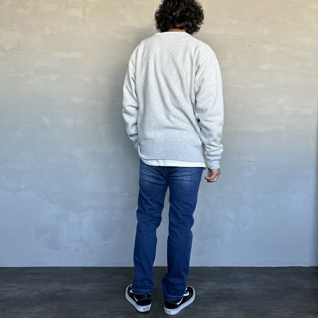 GRAMiCCi [グラミチ] ストレッチデニムNNパンツ クロップド [G112-OGSD] DARK USED &&モデル身長：173cm 着用サイズ：M&&