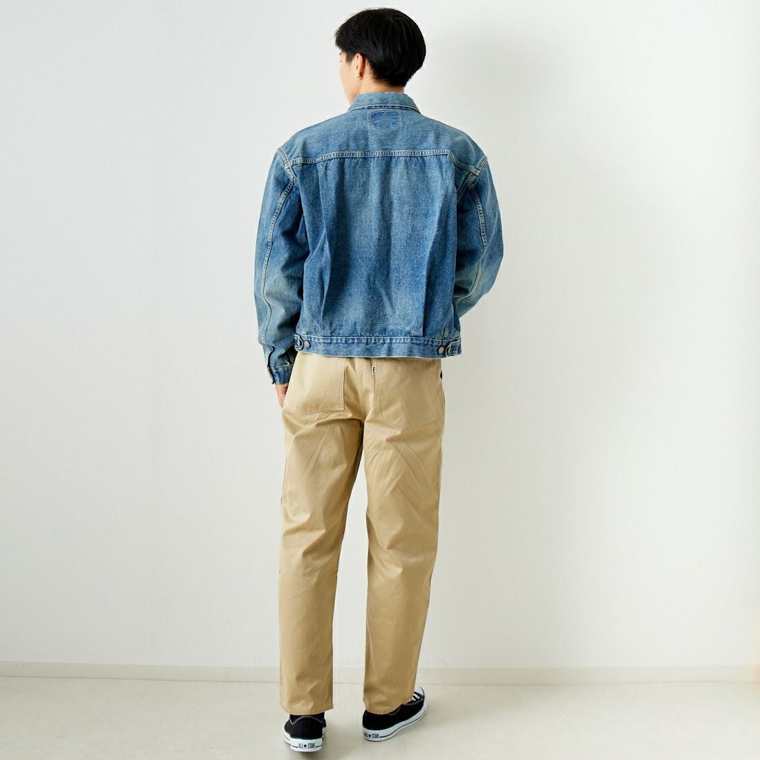 orSlow [オアスロウ] 別注 TYPE2 1950Sプリーツフロントデニムジャケット [81-6002-JF] 97 DENIM U &&モデル身長：179cm 着用サイズ：5&&