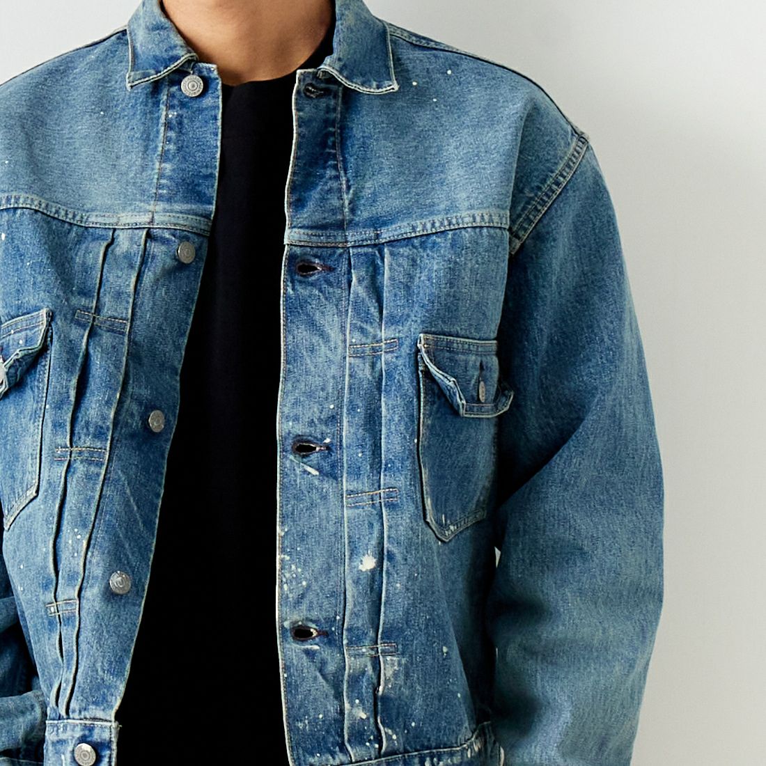 orSlow [オアスロウ] 別注 TYPE2 1950Sプリーツフロントデニムジャケット [81-6002-JF] 97 DENIM U