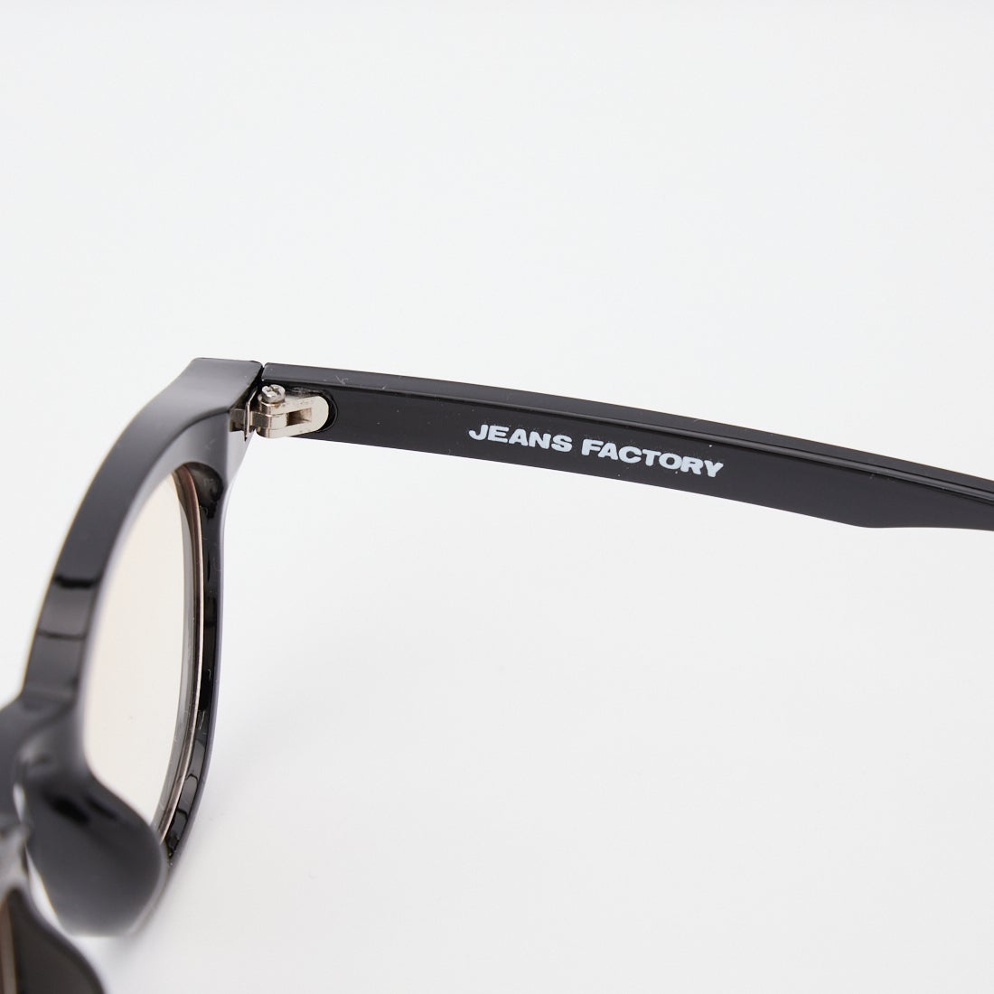 JEANS FACTORY [ジーンズファクトリー] カラーレンズ ウェリントンフラットサングラス [86374] BLK/L.BRN