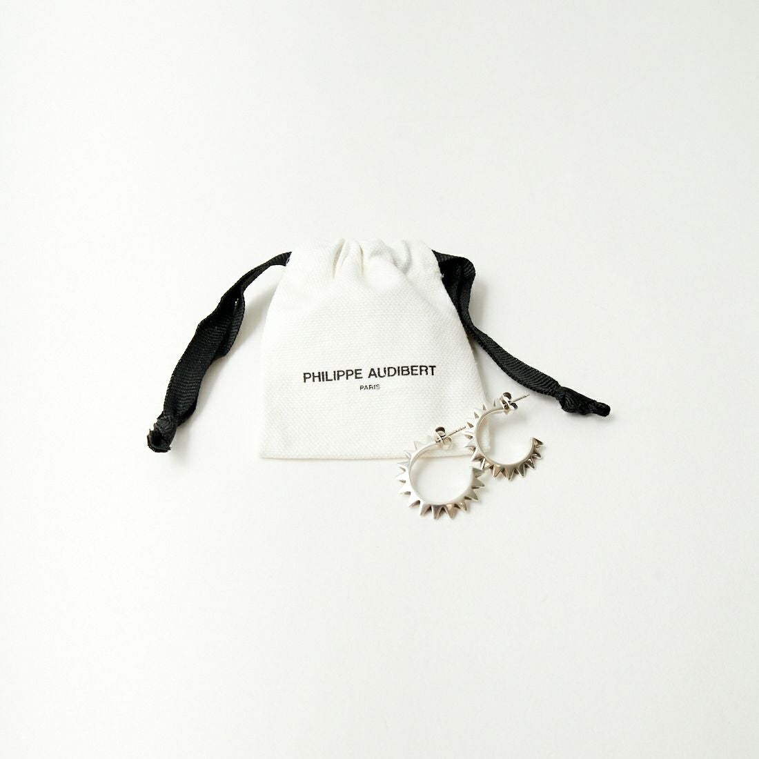 PHILIPPE AUDIBERT [フィリップ オーディベール] CREOLE JOSE LAITON シルバーフープピアス [BO2223] SILVER
