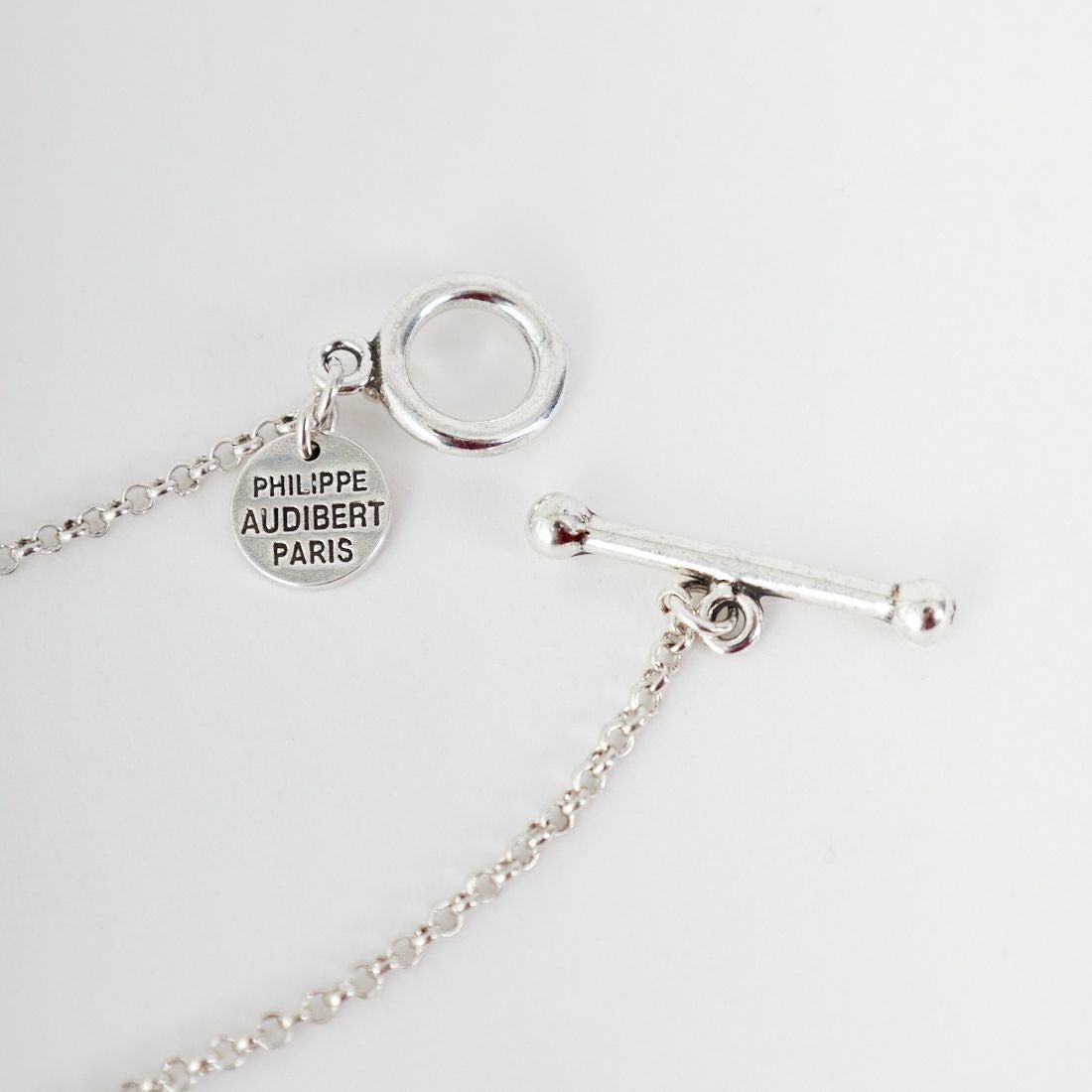 PHILIPPE AUDIBERT [フィリップ オーディベール] COLLIER SID LAITON PM シルバーコイン チェーンネックレス [CO5079] SILVER