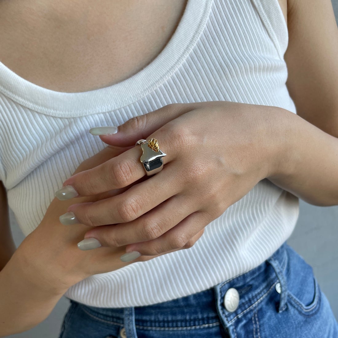 LAPUIS [ラピュイ] Coil Heartリング [233-220103] MULTI