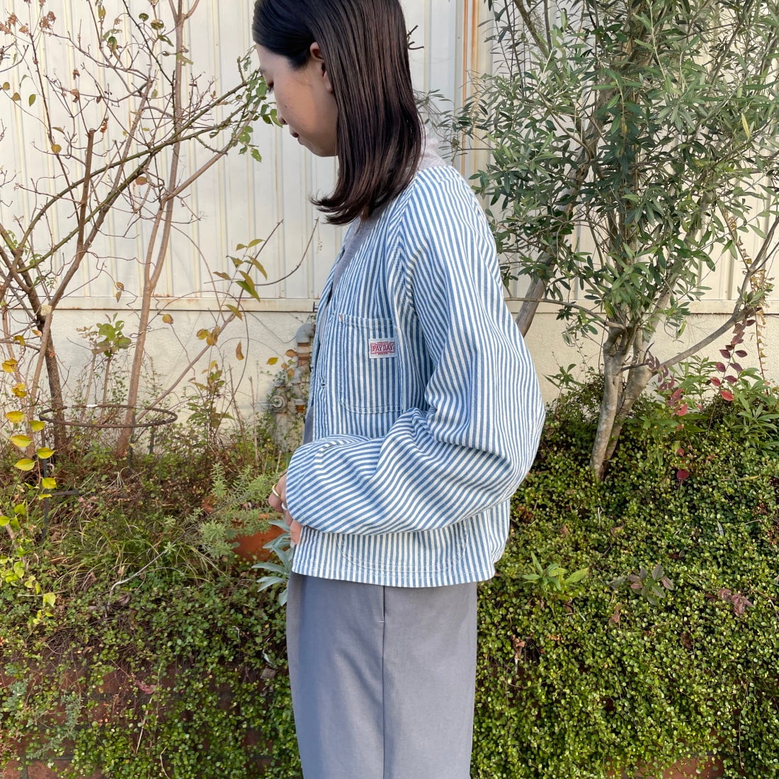 PAY DAY [ペイデイ] 別注 エンジニアジャケット [PD10-CA-IN4-JF] ﾋｯｺﾘｰ &&モデル身長：156cm 着用サイズ：F&&