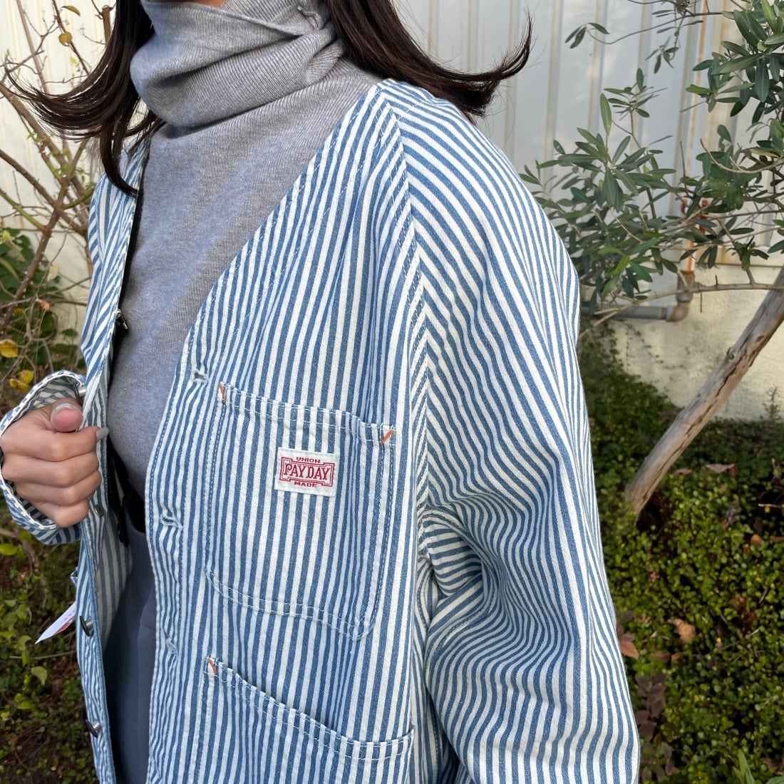 PAY DAY [ペイデイ] 別注 エンジニアジャケット [PD10-CA-IN4-JF] ﾋｯｺﾘｰ &&モデル身長：156cm 着用サイズ：F&&