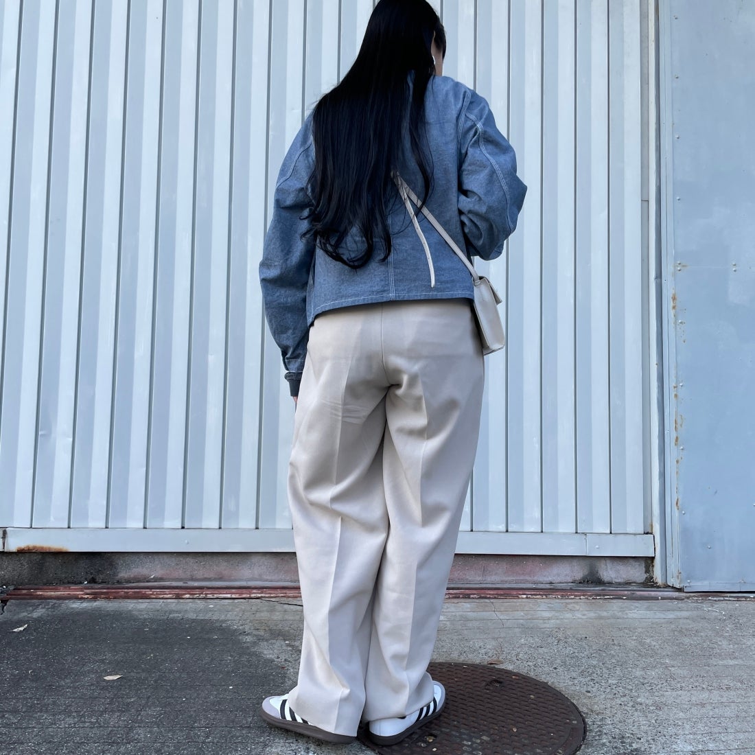 PAY DAY [ペイデイ] 別注 エンジニアジャケット [PD10-CA-IN4-JF] ｼｬﾝﾌﾞﾚｰ &&モデル身長：163cm 着用サイズ：F&&