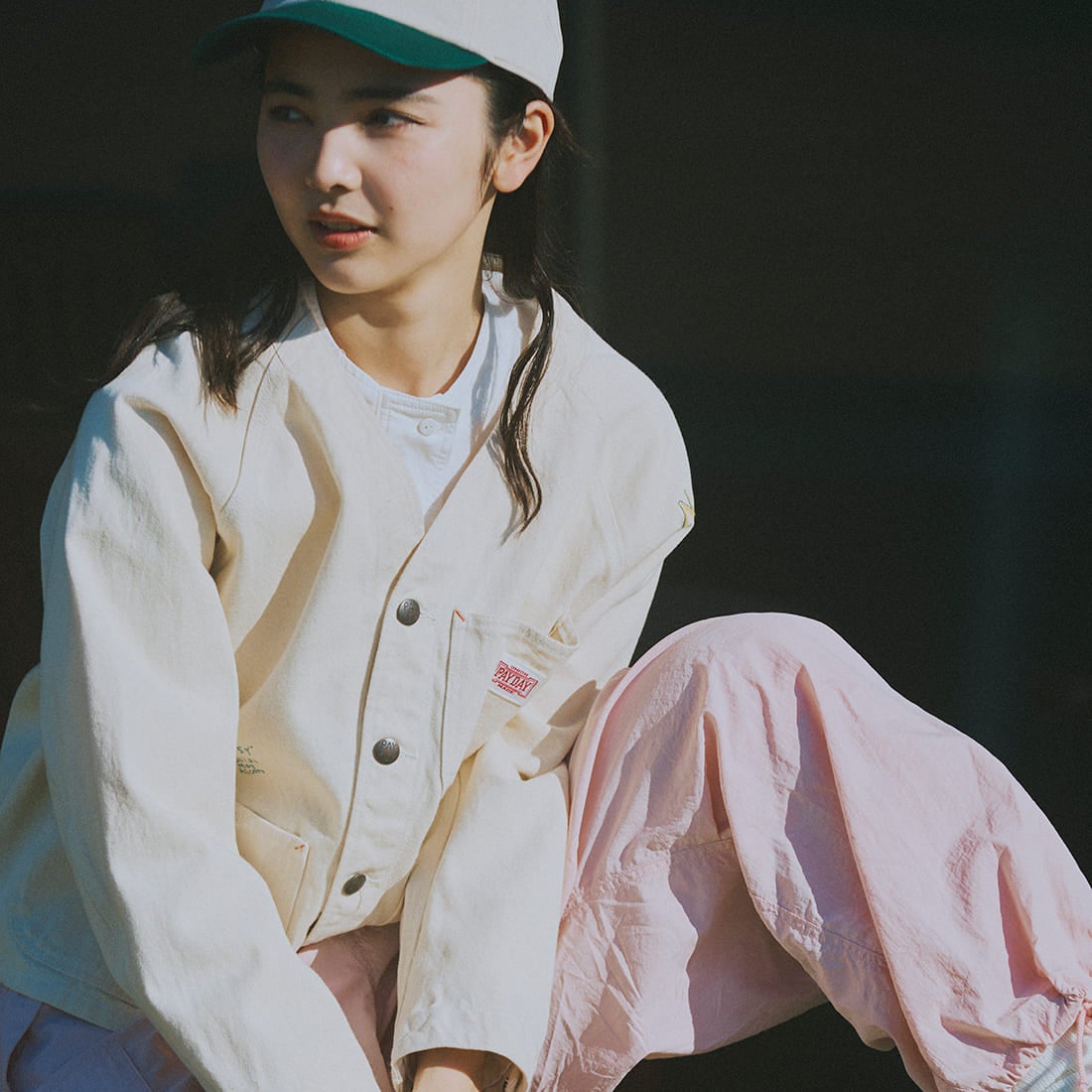 PAY DAY [ペイデイ] 別注 エンジニアジャケット [PD10-CA-IN4-JF] ｷﾅﾘ &&モデル身長：165cm 着用サイズ：F&&