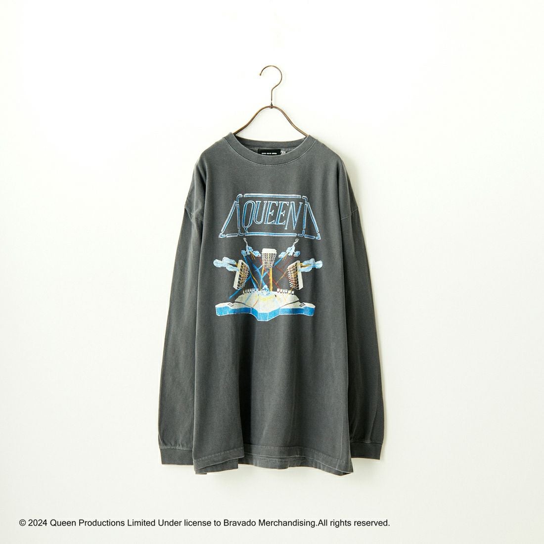 GOOD ROCK SPEED [グッドロックスピード] 別注 QUEEN ロゴプリントロングスリーブTシャツ [INTN-003-JF] BLACK