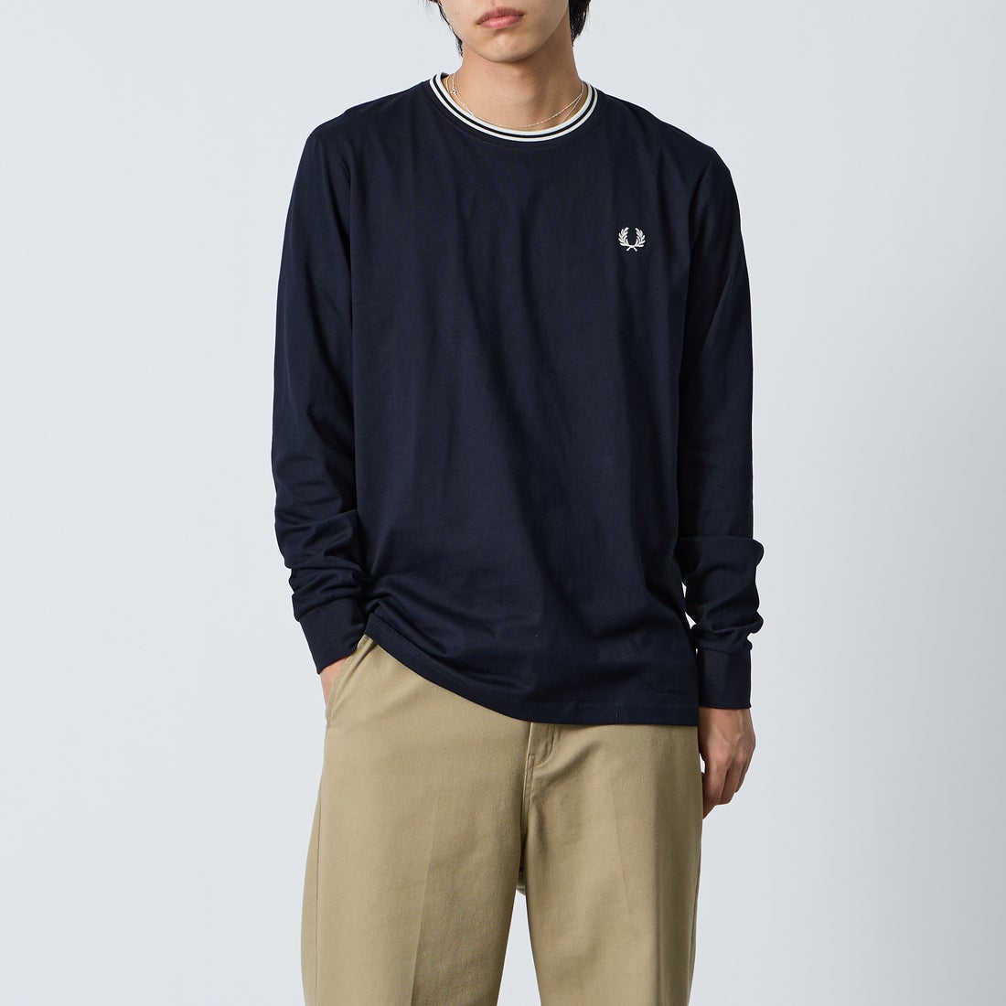 795 NAVY&&モデル身長：179cm 着用サイズ：L&&