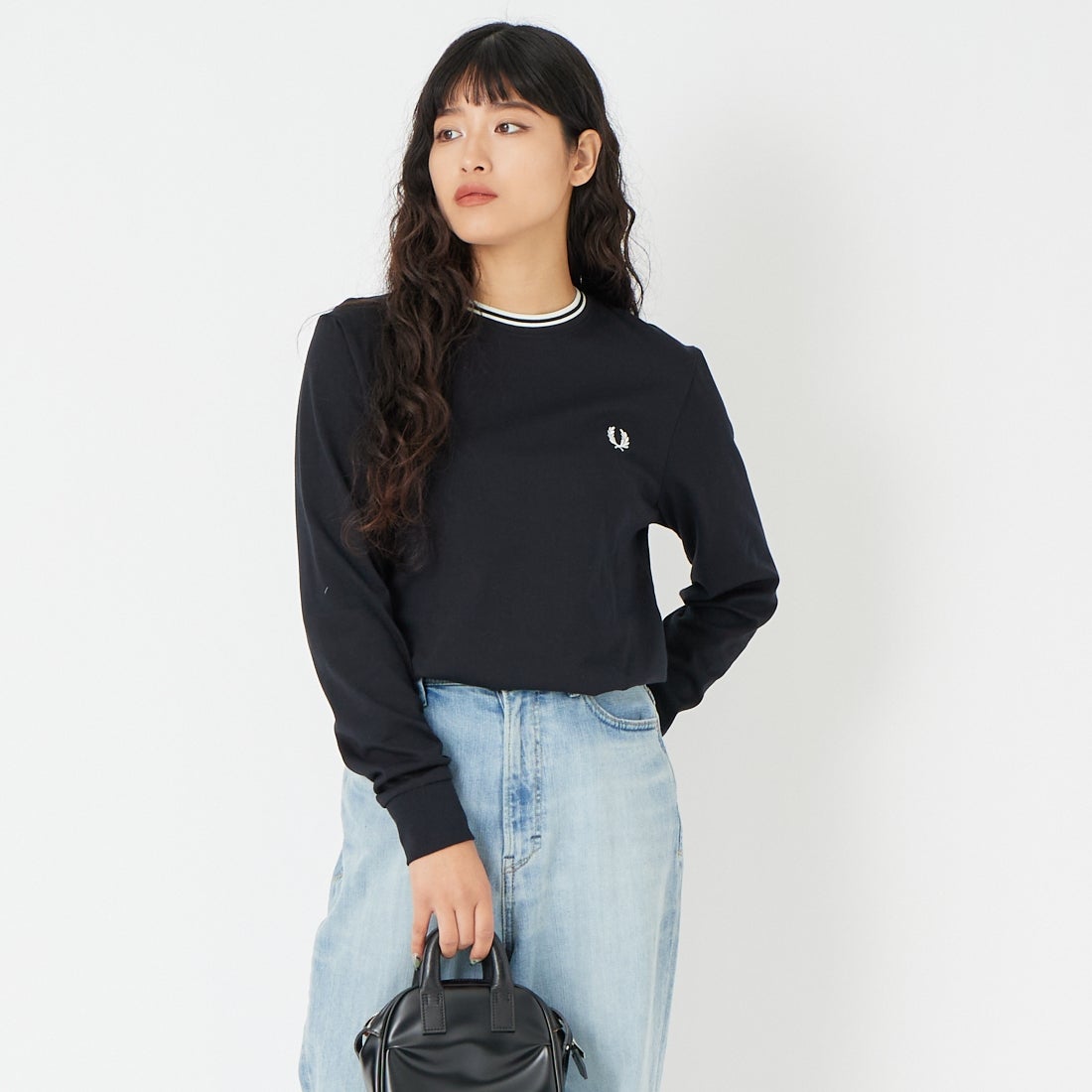 FRED PERRY [フレッドペリー] ティップライン ワンポイント刺繍Tシャツ