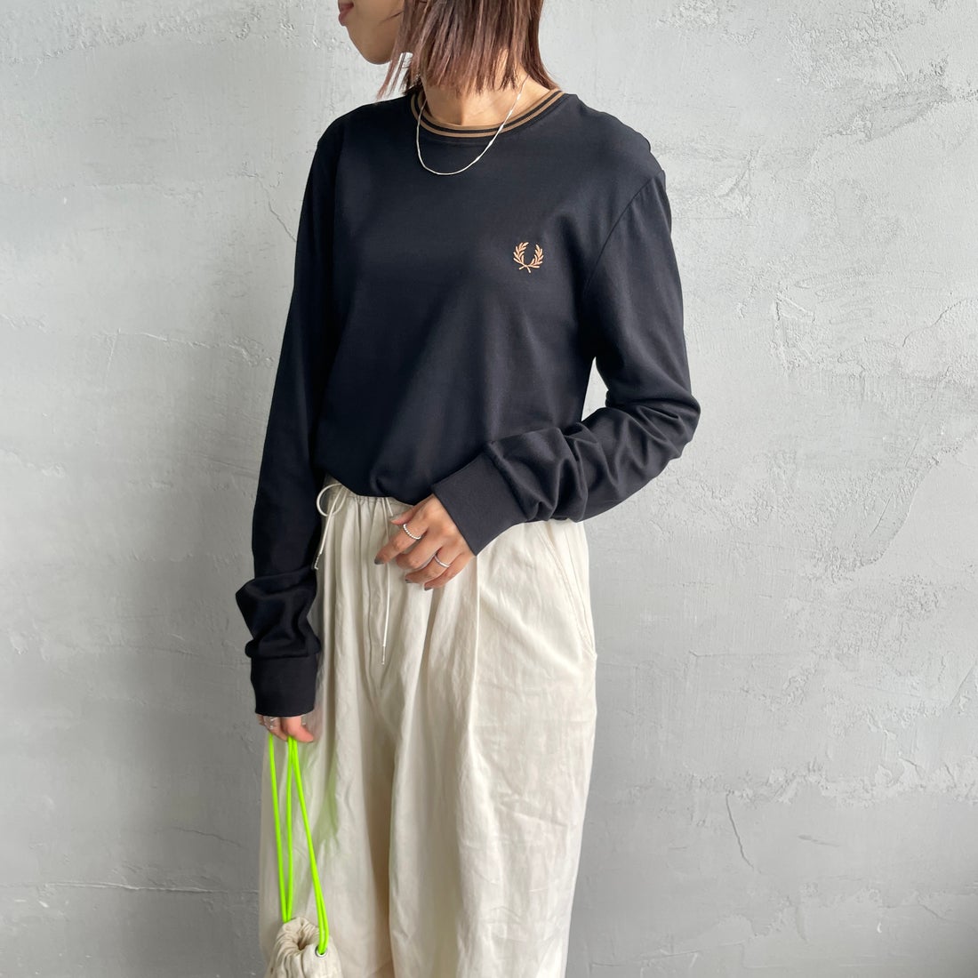 184 BLACK&&モデル身長：159cm 着用サイズ：S&&