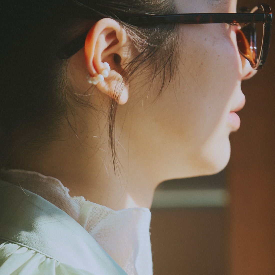 STELLA CIFFON [ステラシフォン] レジンパール イヤーカフ [AST1-24E11] 02 WHTIE