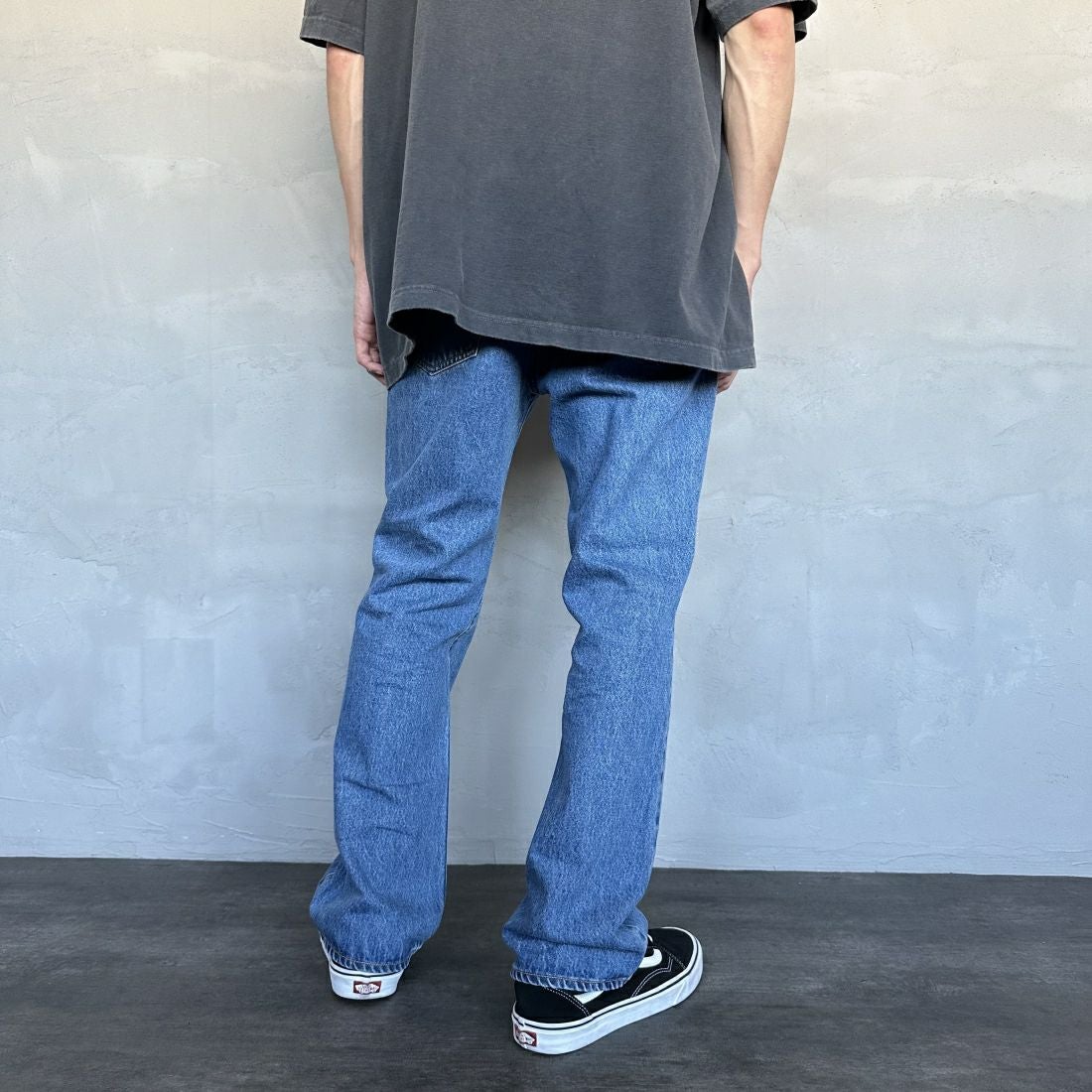 NEEDBY heritage [ニードバイヘリテージ] 別注 GEORGE ブーツカットデニム [GEORGE-JF] MB &&モデル身長：168cm 着用サイズ：29&&